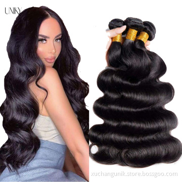 Uniky Peruvian Hair Straight Hair Bundles with Closure Remy Human Hair Weave Bundles With Closure Natural Color